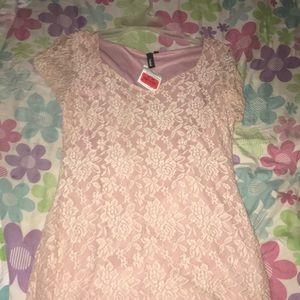 nude dress with flowers